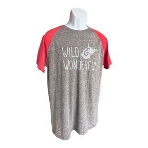 NWT Mens Camp David Wild & Wonderful West Virginia Heathered Tee Shirt - Sz L